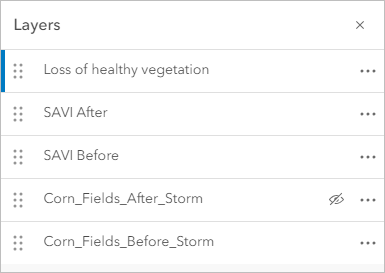 Loss of healthy vegetation layer in the Layers pane