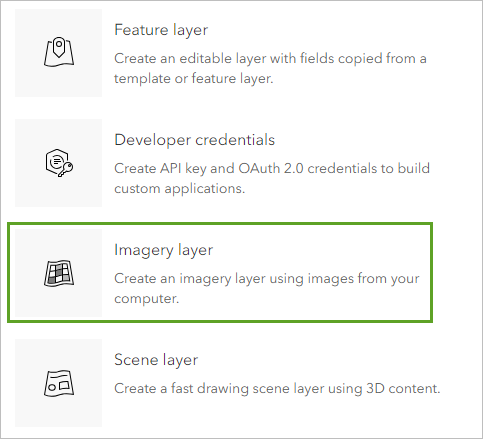 Imagery layer button