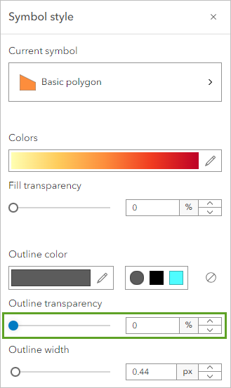 Outline transparency set at 0%