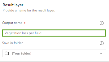 Result layer parameters