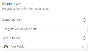 Result layer parameters