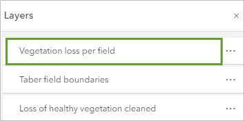 Vegetation loss per field layer in the Layers pane