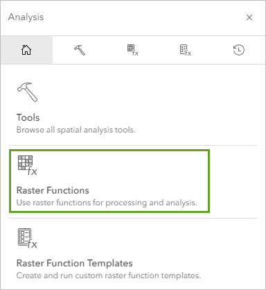 Raster Functions button