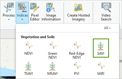 SAVI index button