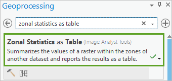 Zonal Statistics as Table tool