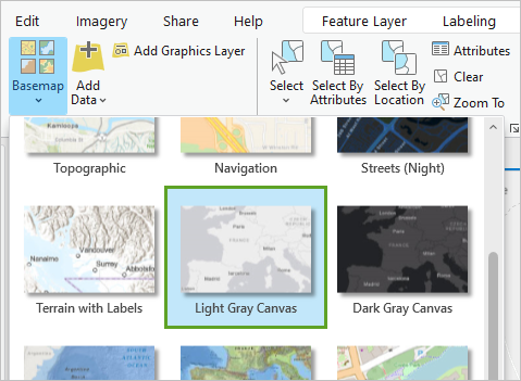 Light Gray Canvas basemap
