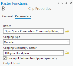 Parameters tab