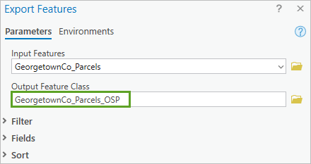 Name the Output Feature Class.
