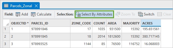 Select By Attributes