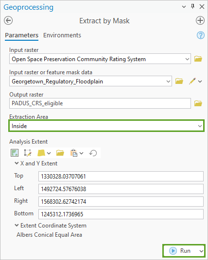 Run the Extract by Mask tool.