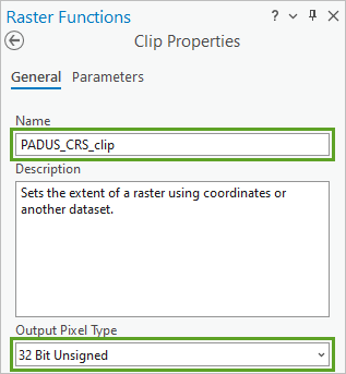 Clip Properties General tab