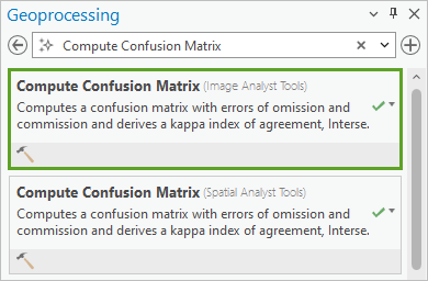 Compute Confusion Matrix tool