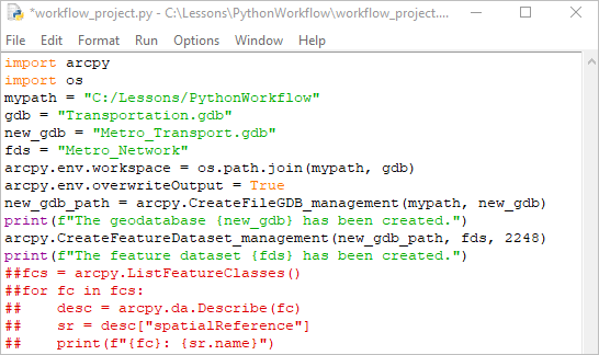 Lines to create the feature dataset and print a report of that have been added.