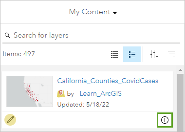 Add button for the California_Counties_CovidCases layer