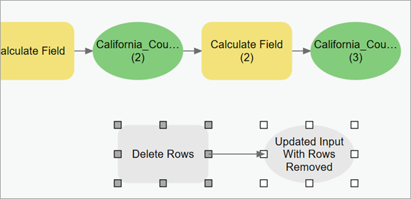 Delete Rows tool added to model