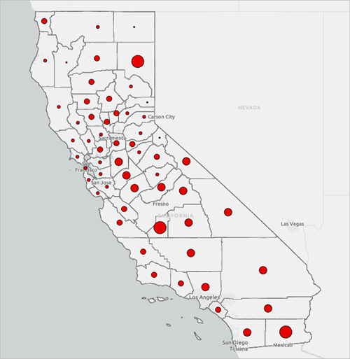 Map with updated symbology