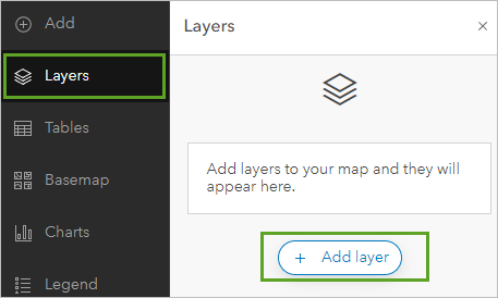 Add layer button in the Layers pane