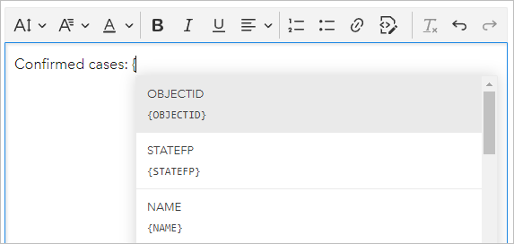 Brace with fields list