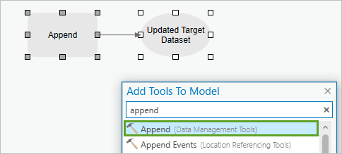 Search for Append tool.