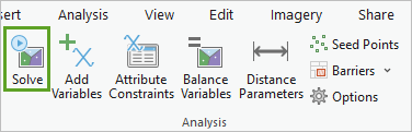 Solve button on the Solution tab