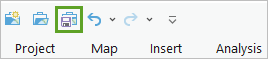 Save button on the Quick Access Toolbar