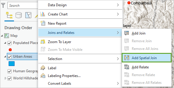 Add Spatial Join option in the layer context menu