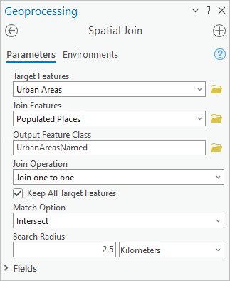 Borrow attributes with a spatial join | Learn ArcGIS