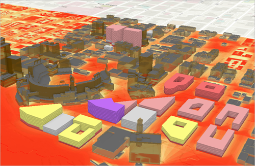 Solar potential layer in 3D