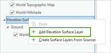 Add Elevation Surface Layer option
