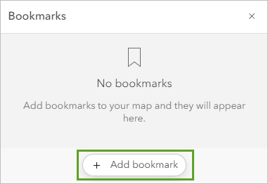 Add bookmark in the Bookmarks pane