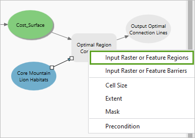 Input raster or feature region data option