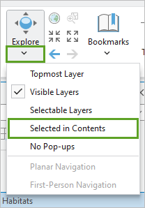 Selected in Contents option