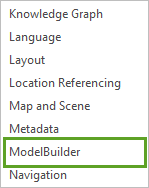 ModelBuilder tab