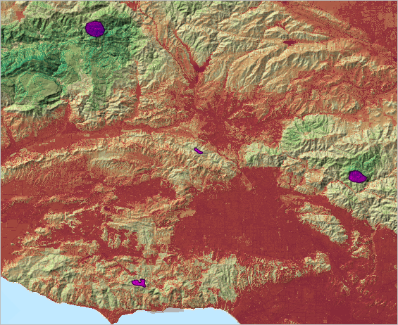 Cost_Surface overlayed over Hillshade