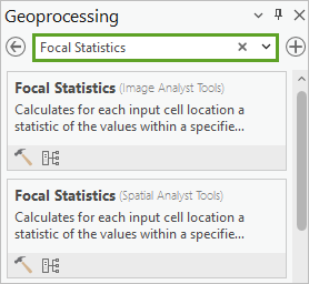 Focal Statistics search