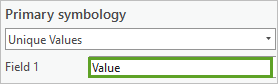 Value for Field 1 parameter