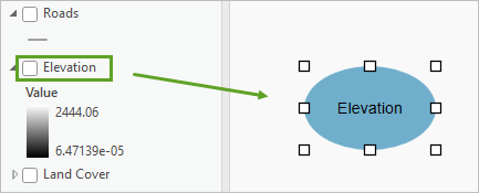 Elevation layer to the blank area in ModelBuilder