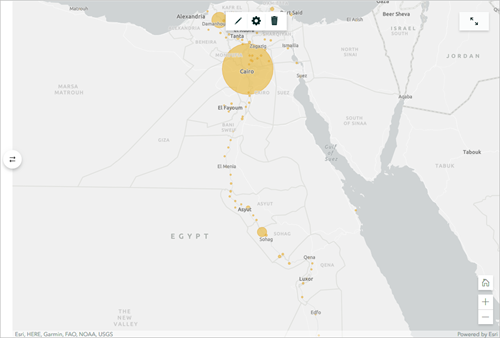 Map slide showing large cities in Egypt.