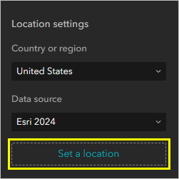 Set a location button