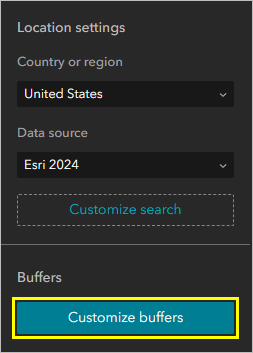 Customize buffers button