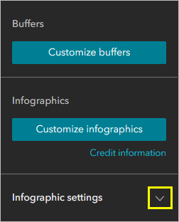 Infographic settings option