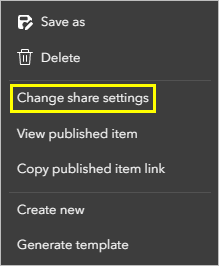 Change share settings