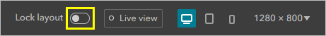 Lock layout toggle button