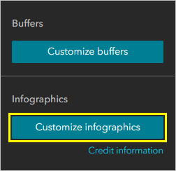 Customize infographics button