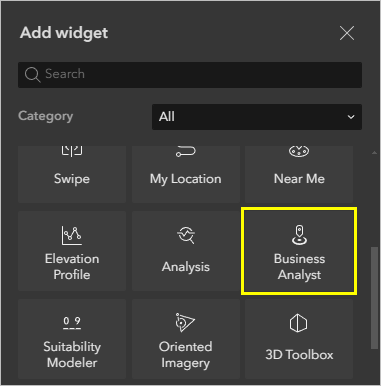 Business Analyst widget