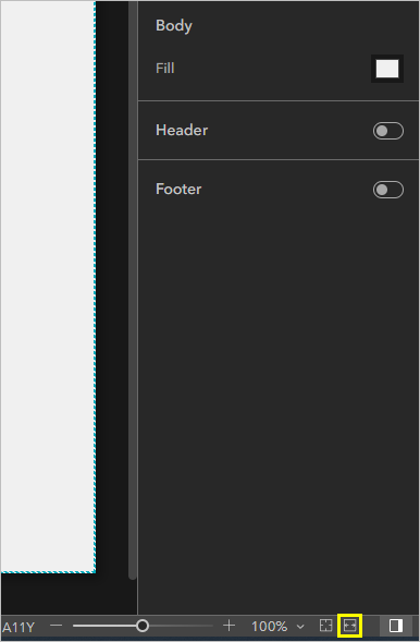 Fit width to current window button