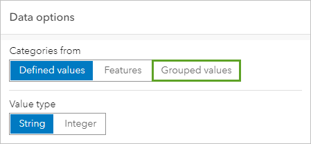 Grouped values option