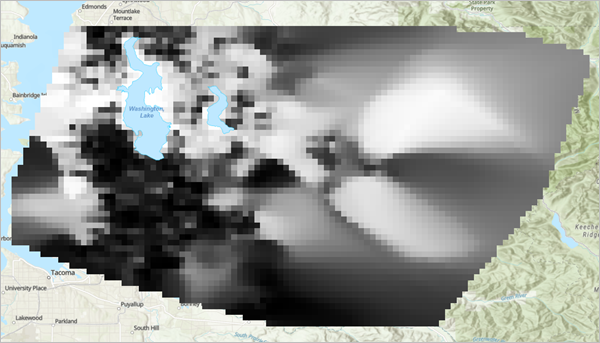 Map symbolized with Histogram Equalize Stretch type