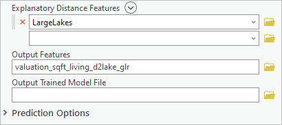 LargeLakes added as an Explanatory Distance feature