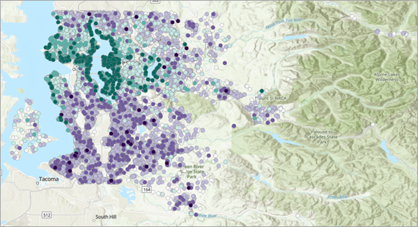 Standardized residual map for the layer valuation_sqft_living_glr